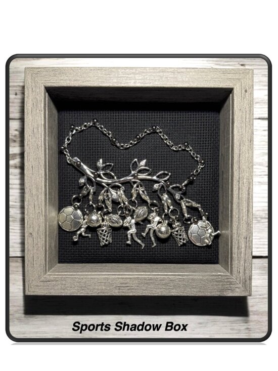 BellaRosaMariaBoutique Other - BellaRosaMariaBoutique™ - “Handmade Exclusive” Sports Charm Décor Shadow Box
